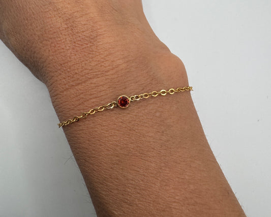 The Gold Birthstone Bracelet January