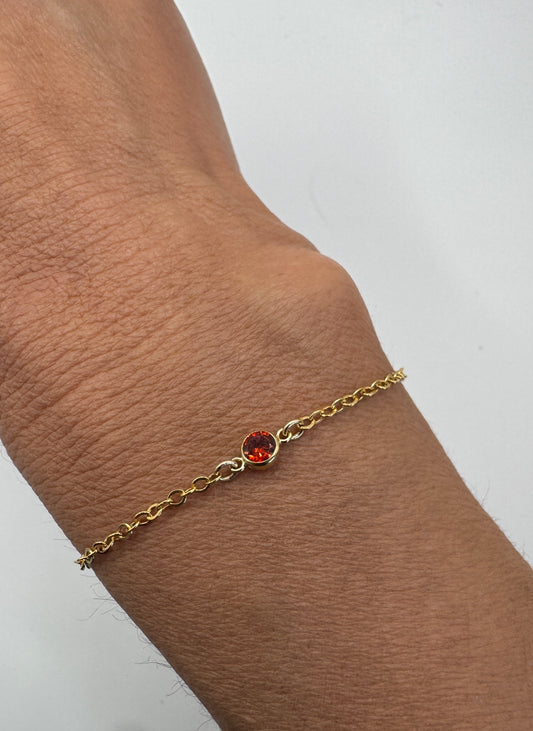 The Gold Birthstone Bracelet July