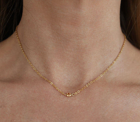 The Gold Birthstone Necklace November