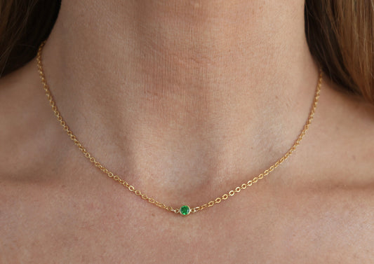 The Gold Birthstone Necklace May