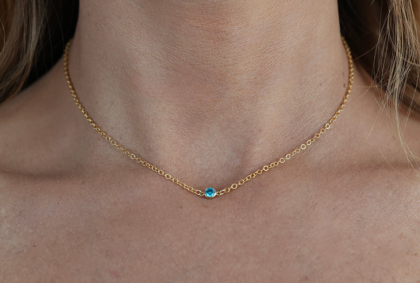 The Gold Birthstone Necklace September