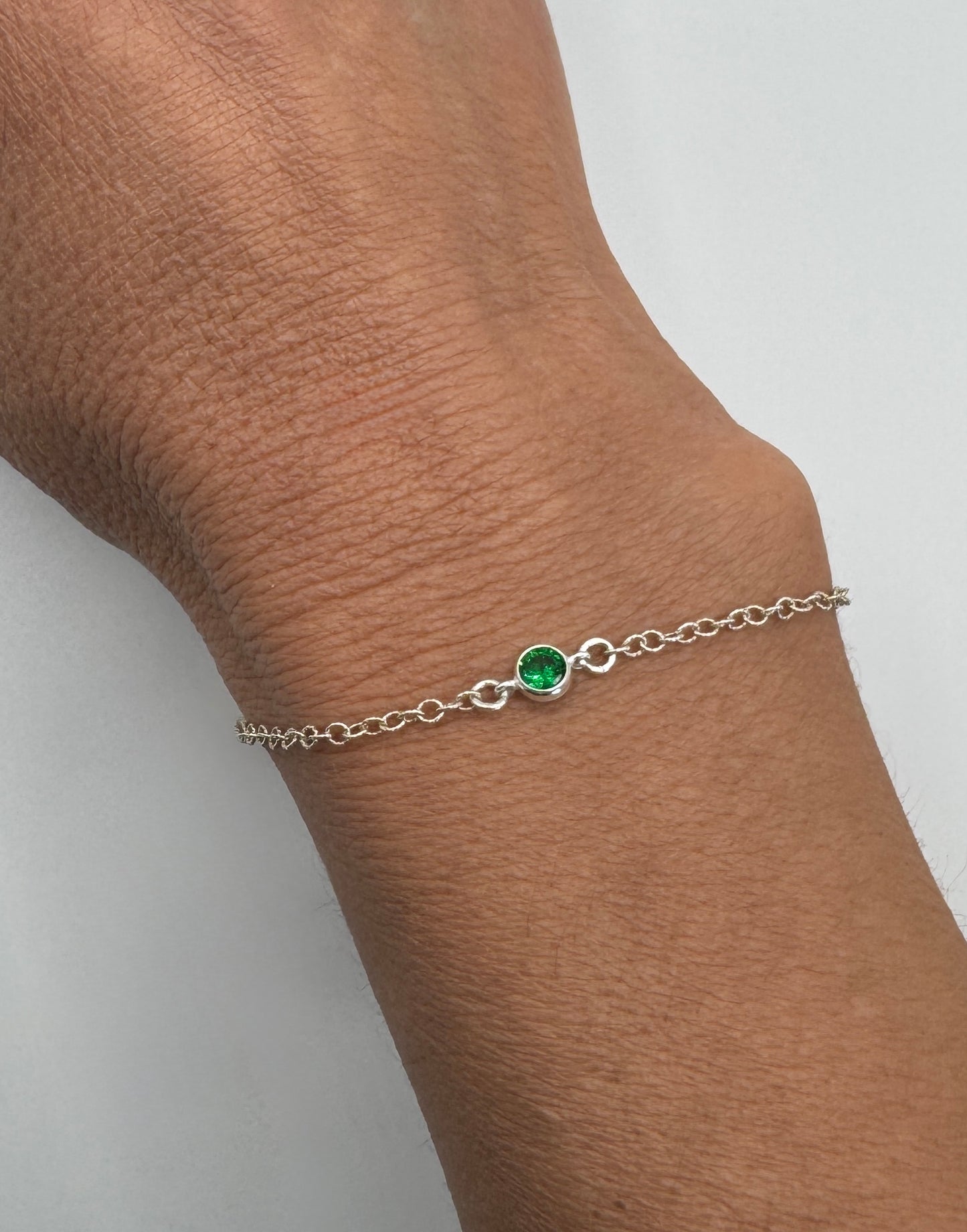The Silver Birthstone Bracelet May