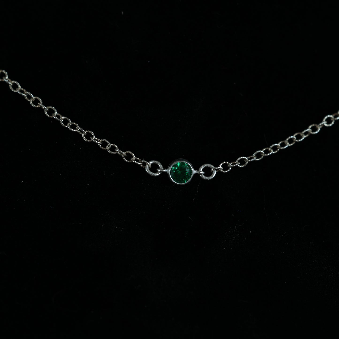 The Silver Birthstone Necklace May