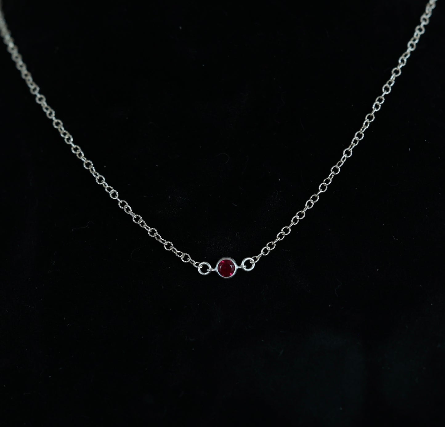 The Silver Birthstone Necklace January
