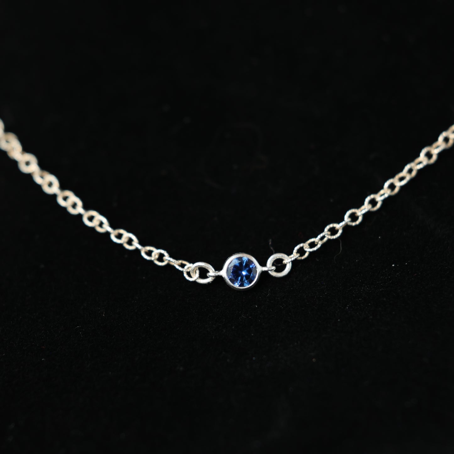 The Silver Birthstone Necklace December