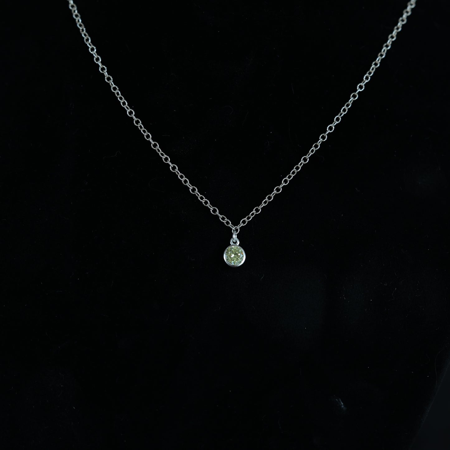 The Silver Birthstone Pendant Necklace August
