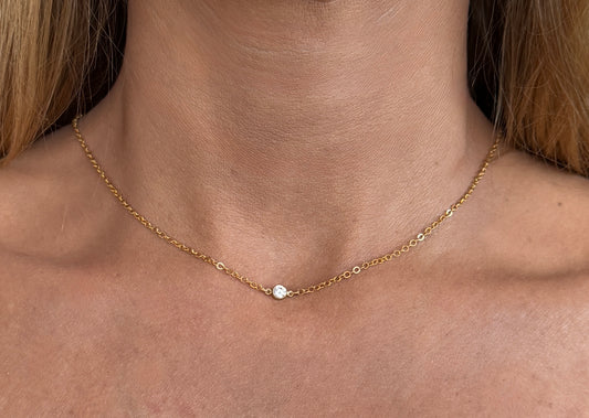 The Gold Birthstone Necklace April