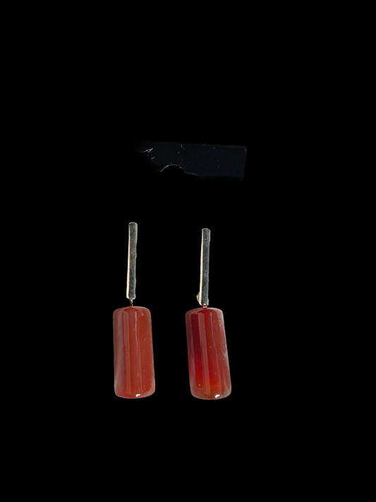 The Red Agate Earrings