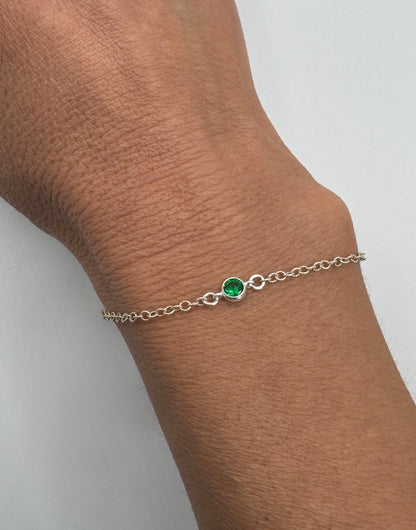 The Silver Birthstone Bracelet May