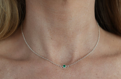 The Silver Birthstone Necklace May