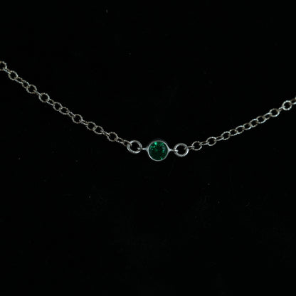 The Silver Birthstone Necklace May