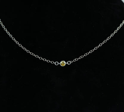 The Silver Birthstone Necklace November