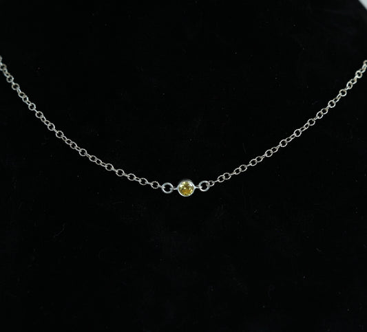 The Silver Birthstone Necklace November