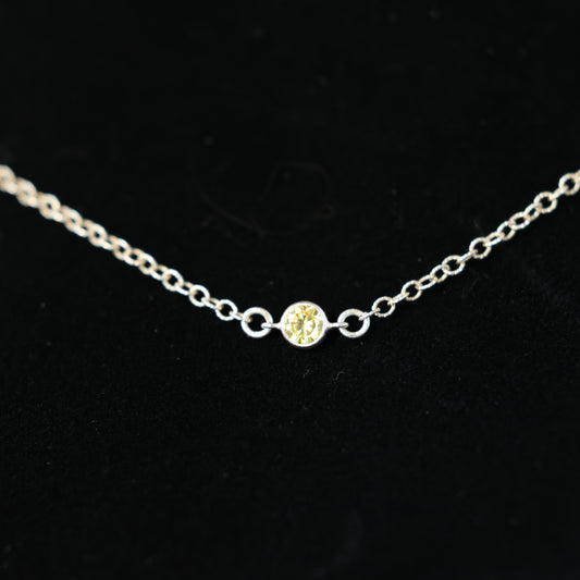 The Silver Birthstone Necklace November