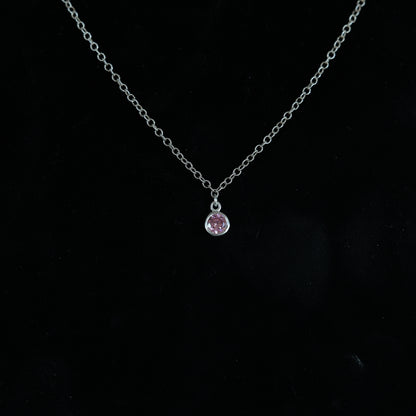 The Silver Birthstone Pendant Necklace June
