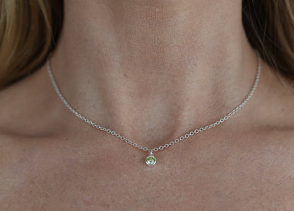 The Silver Birthstone Pendant Necklace November
