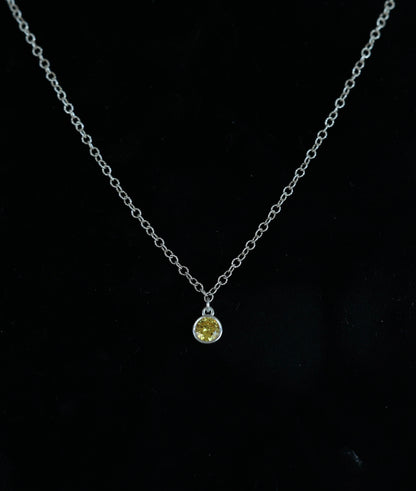 The Silver Birthstone Pendant Necklace November