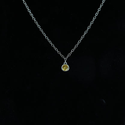 The Silver Birthstone Pendant Necklace November