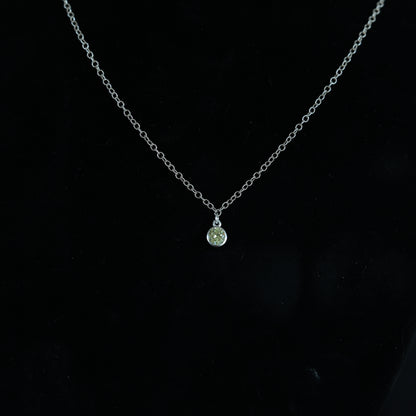 The Silver Birthstone Pendant Necklace August
