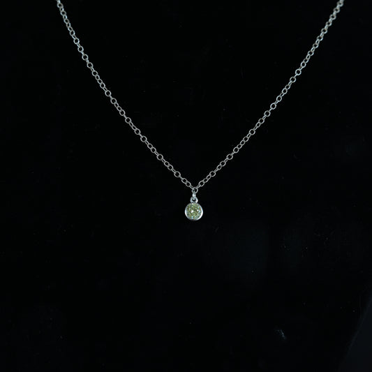 The Silver Birthstone Pendant Necklace August