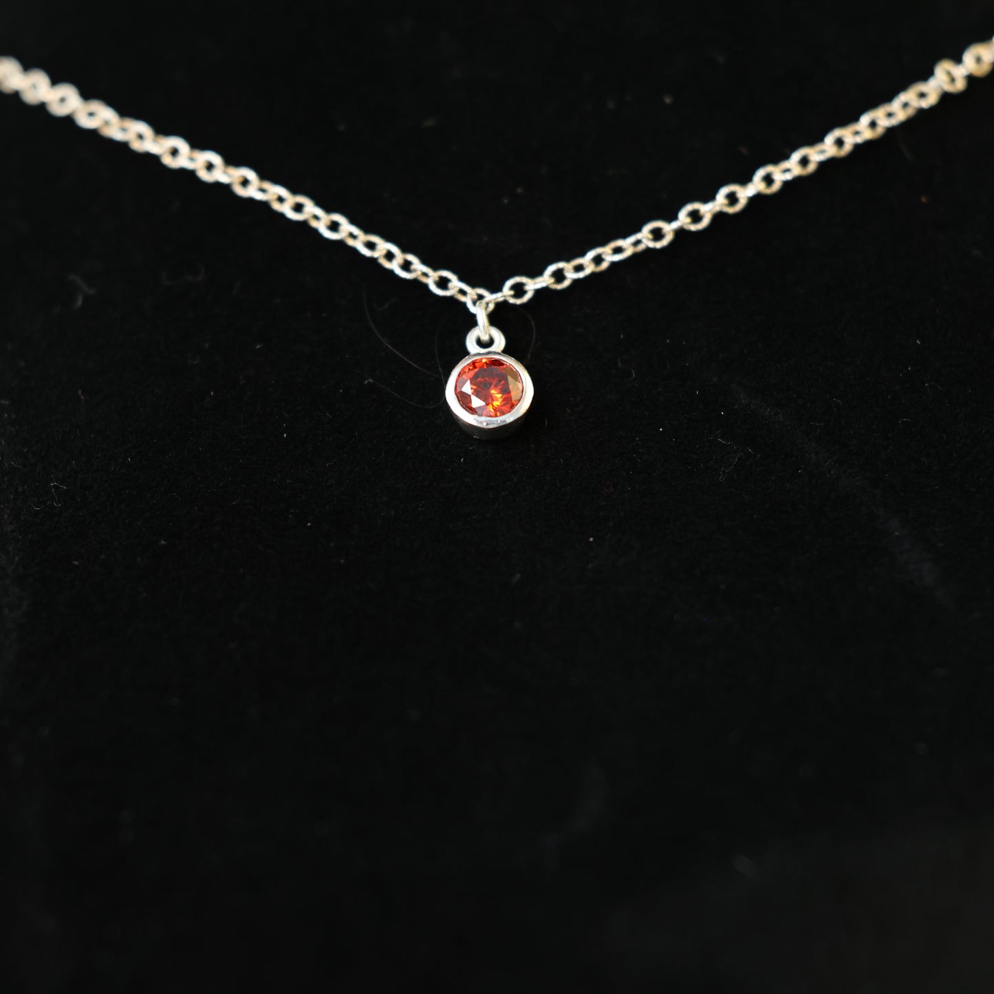 The Silver Birthstone Pendant Necklace January