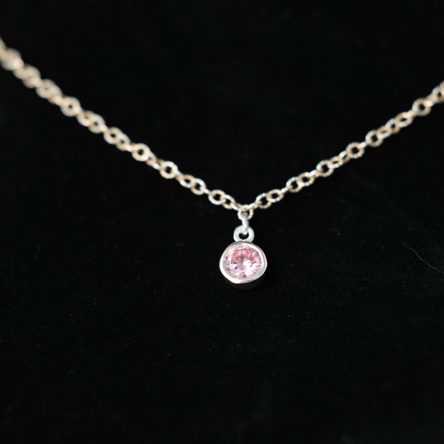 The Silver Birthstone Pendant Necklace June