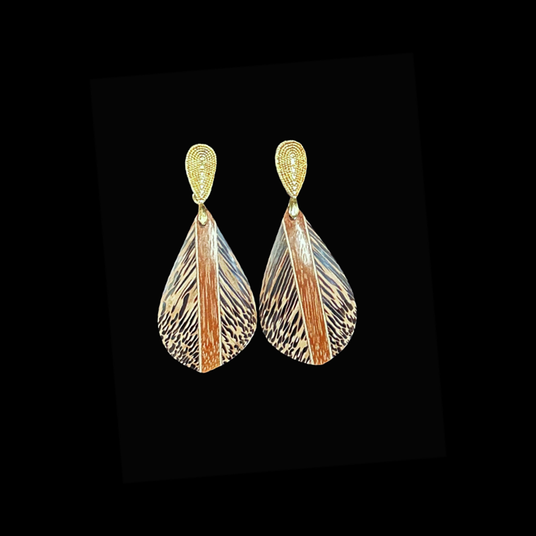 The Wooden Gout Earrings